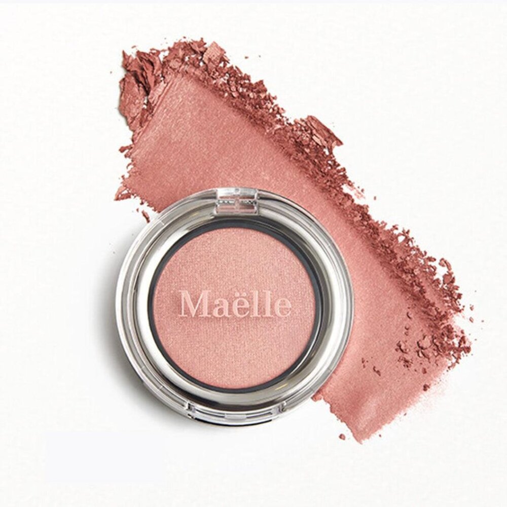 Maelle GOLDEN HOUR BLUSH Single — Subtle Pink w/Buttery Brown Bronzer Highlights